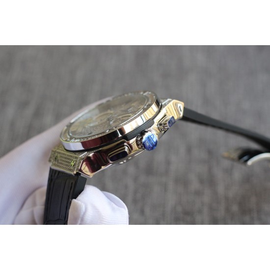 Hublot-Classic Fusion 45mm Diamonds SS/RU Diams Dial TAF HUB 1143