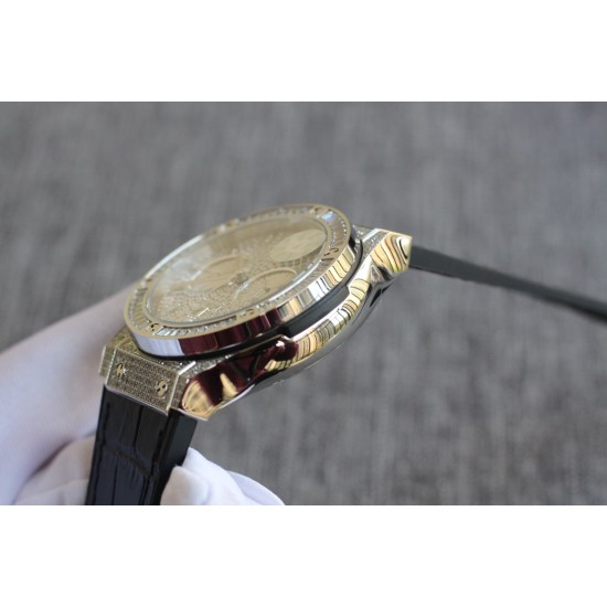 Hublot-Classic Fusion 45mm Diamonds SS/RU Diams Dial TAF HUB 1143