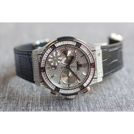 Hublot-Classic Fusion 45mm Diamonds SS/RU Diams Dial TAF HUB 1143