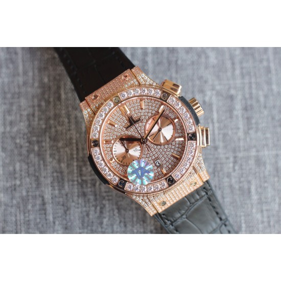 Hublot-Classic Fusion 45mm Diamonds RG/RU Diams Dial TAF HUB 1143