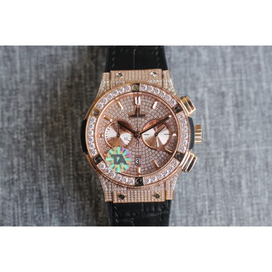 Hublot-Classic Fusion 45mm Diamonds RG/RU Diams Dial TAF HUB 1143