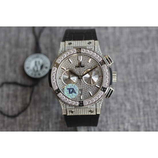 Hublot-Classic Fusion 45mm Diamonds SS/RU Diams Dial TAF HUB 1143