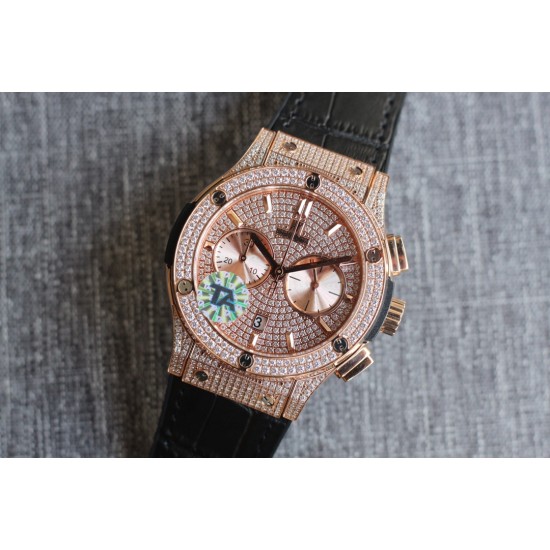 Hublot-Classic Fusion 45mm Diamonds RG/RU Diams Dial TAF HUB 1143