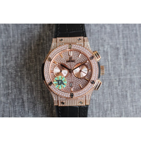 Hublot-Classic Fusion 45mm Diamonds RG/RU Diams Dial TAF HUB 1143