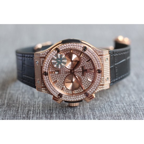 Hublot-Classic Fusion 45mm Diamonds RG/RU Diams Dial TAF HUB 1143