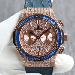 Hublot-Classic Fusion 45mm Diamonds RG/RU Diams Dial TAF HUB 1143