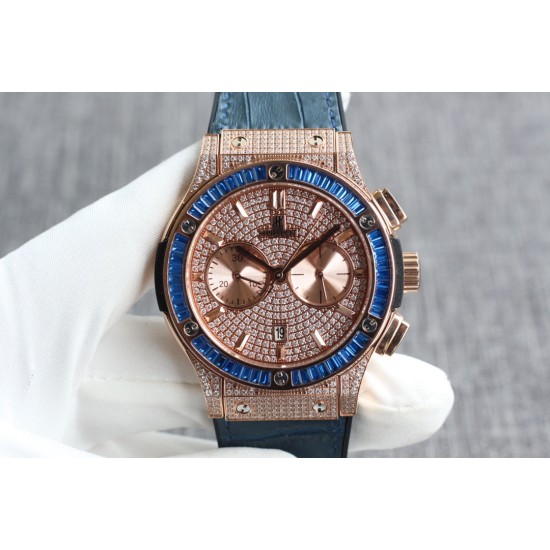 Hublot-Classic Fusion 45mm Diamonds RG/RU Diams Dial TAF HUB 1143