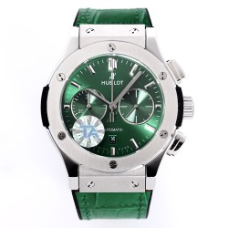 Fusion Bang 43mm Chrono SS/LE Green  TAF A7750 Secs @ 3