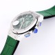 Fusion Bang 43mm Chrono SS/LE Green  TAF A7750 Secs @ 3