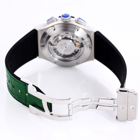 Fusion Bang 43mm Chrono SS/LE Green TAF A7750 Secs @ 3