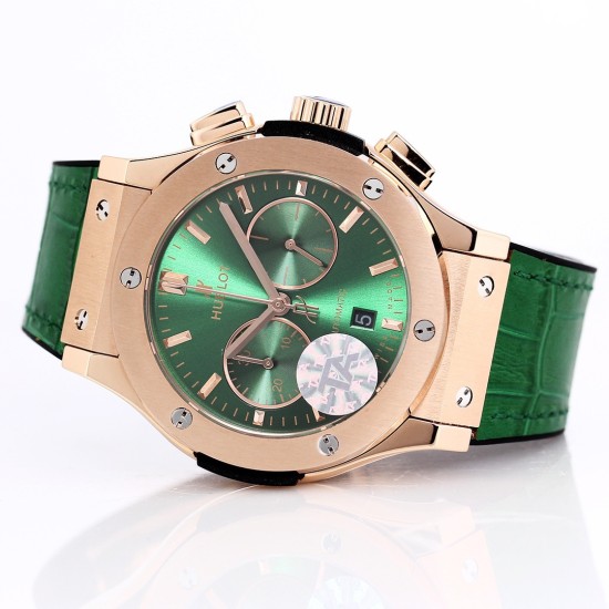 Fusion Bang 43mm Chrono RG/LE Green TAF A7750 Secs @ 3
