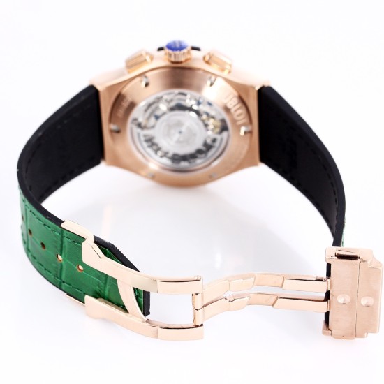 Fusion Bang 43mm Chrono RG/LE Green TAF A7750 Secs @ 3