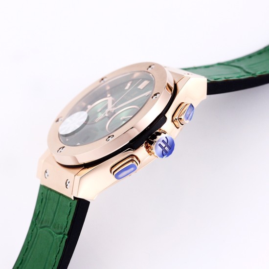 Fusion Bang 43mm Chrono RG/LE Green TAF A7750 Secs @ 3