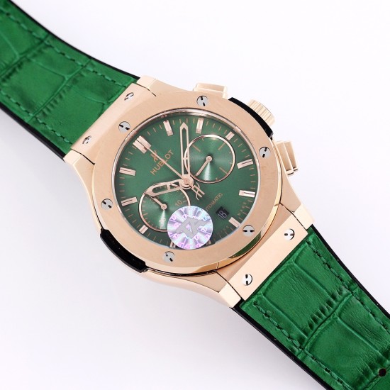 Fusion Bang 43mm Chrono RG/LE Green TAF A7750 Secs @ 3