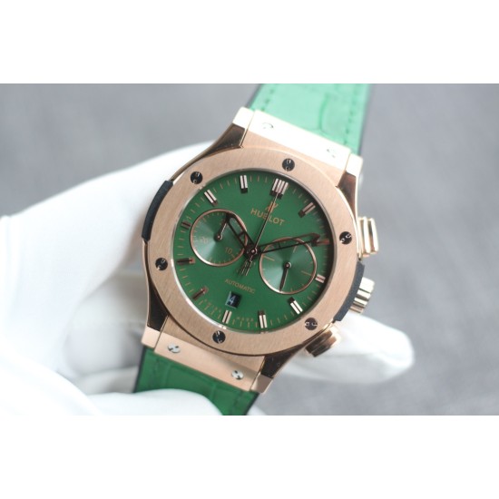 Hublot-Classic Fusion Bang 43mm Chrono RG/LE Green TAF A7750 Secs @ 3
