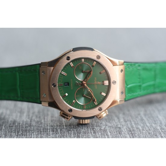 Hublot-Classic Fusion Bang 43mm Chrono RG/LE Green TAF A7750 Secs @ 3