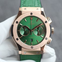 Hublot-Classic Fusion Bang 43mm Chrono RG/LE Green TAF A7750 Secs @ 3