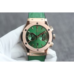 Hublot-Classic Fusion Bang 43mm Chrono RG/LE Green TAF A7750 Secs @ 3