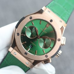 Hublot-Classic Fusion Bang 43mm Chrono RG/LE Green TAF A7750 Secs @ 3