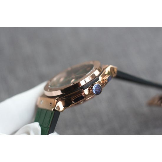 Hublot-Classic Fusion Bang 43mm Chrono RG/LE Green TAF A7750 Secs @ 3