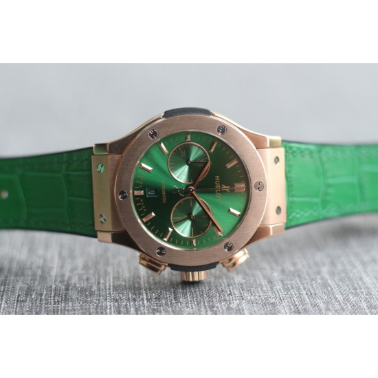 Hublot-Classic Fusion Bang 43mm Chrono RG/LE Green TAF A7750 Secs @ 3