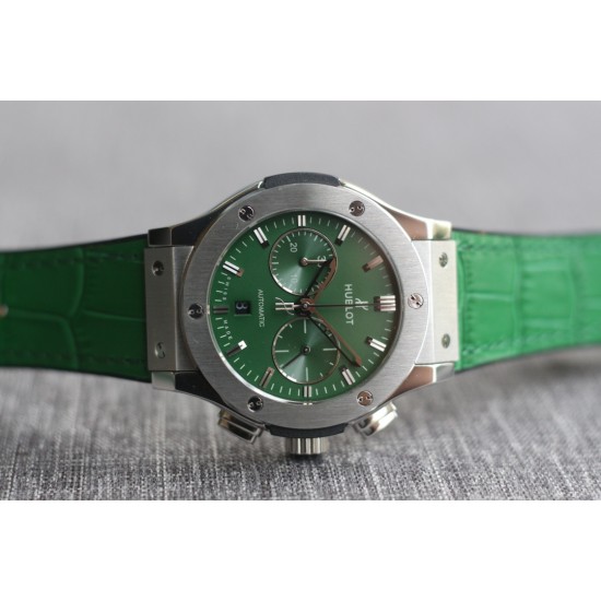 Hublot -Hublot-Classic Fusion Bang 43mm Chrono SS/LE Green TAF A7750 Secs @ 3