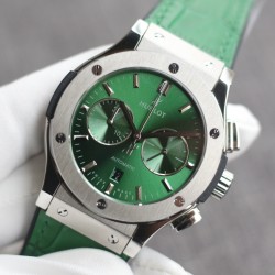 Hublot -Hublot-Classic Fusion Bang 43mm Chrono SS/LE Green TAF A7750 Secs @ 3