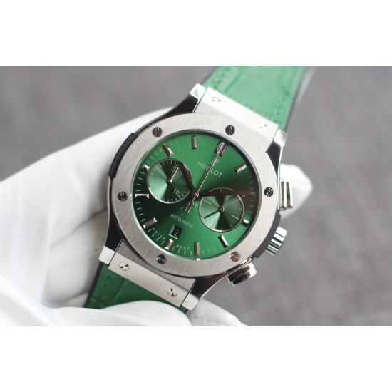 Hublot -Hublot-Classic Fusion Bang 43mm Chrono SS/LE Green TAF A7750 Secs @ 3