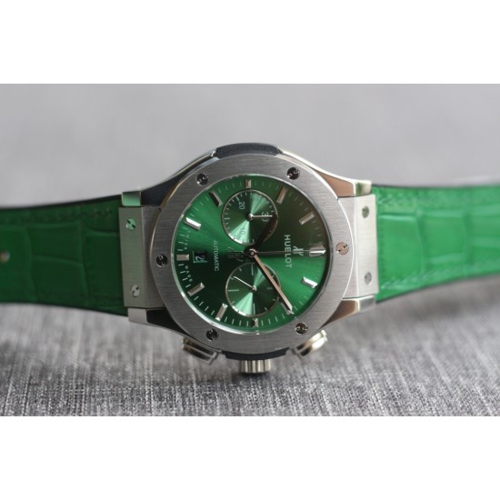 Hublot -Hublot-Classic Fusion Bang 43mm Chrono SS/LE Green TAF A7750 Secs @ 3