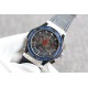 Hublot-Classic Fusion Bang 45mm Chrono Blue Baguette SS/LE Skeleton Dial TAF A7750 Secs @ 3