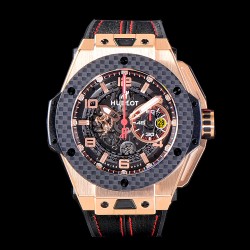 Hublot-King Power 703.OM.1138.NR.FMI11 48mm RG/Car/RU Black Dial V6F HUB4100