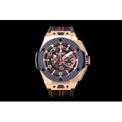 Hublot-King Power 703.OM.1138.NR.FMI11 48mm RG/Car/RU Black Dial V6F HUB4100