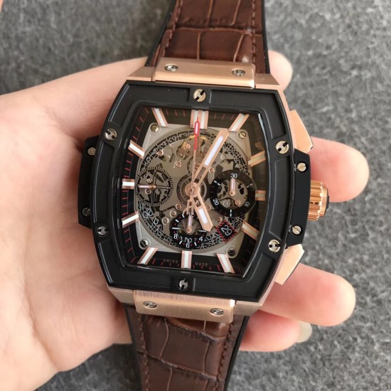 Spirit of Big Bang Chrono 45mm TI/LE Skeleton Dial BBF A7750 Mod
