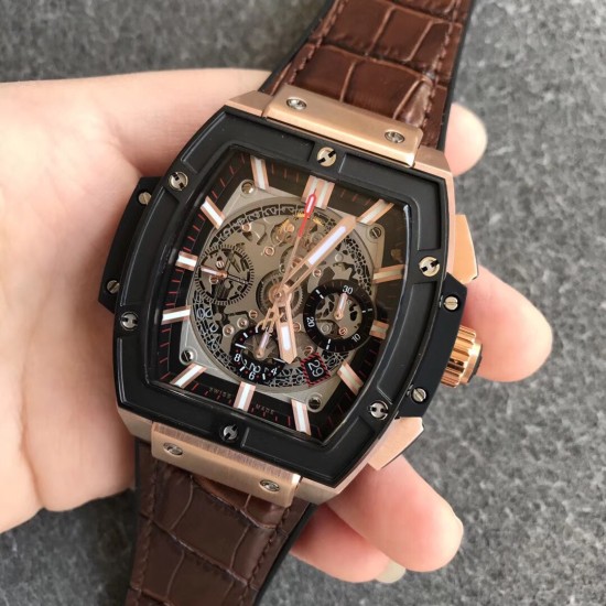 Spirit of Big Bang Chrono 45mm TI/LE Skeleton Dial BBF A7750 Mod
