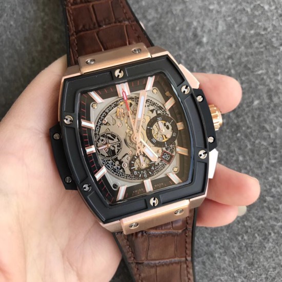 Spirit of Big Bang Chrono 45mm TI/LE Skeleton Dial BBF A7750 Mod
