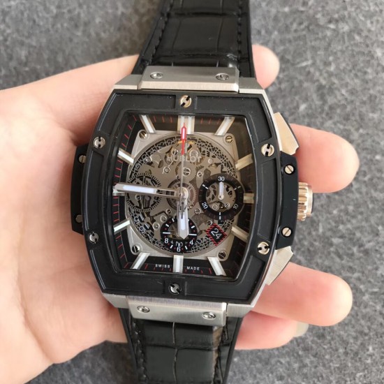 Spirit of Big Bang Chrono 45mm TI/LE Skeleton Dial BBF A7750 Mod