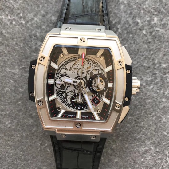 Spirit of Big Bang Chrono 45mm TI/LE Skeleton Dial BBF A7750 Mod