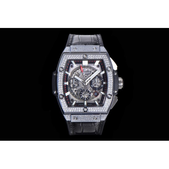 Spirit Of Big Bang 45mm Dia SS/RU Skeleton Dial BLSF HUB4700