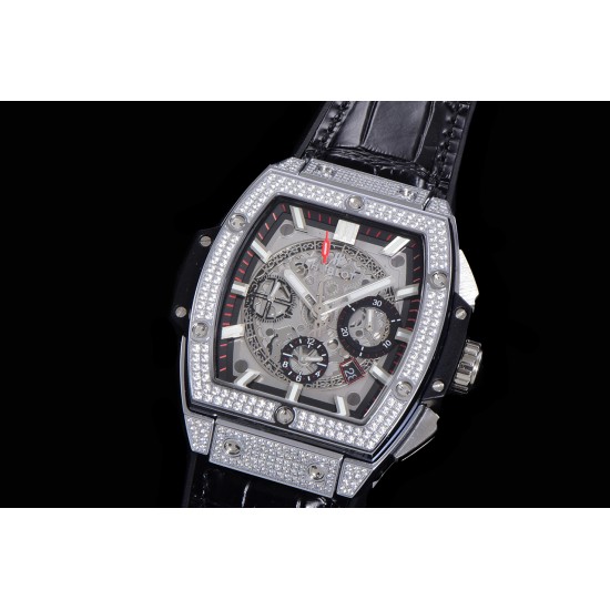 Spirit Of Big Bang 45mm Dia SS/RU Skeleton Dial BLSF HUB4700