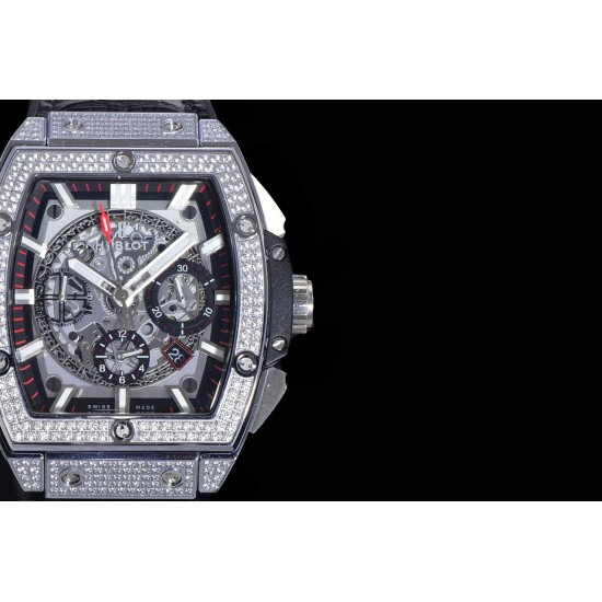 Spirit Of Big Bang 45mm Dia SS/RU Skeleton Dial BLSF HUB4700