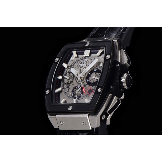 Spirit of Big Bang Chrono 45mm TI/LE Skeleton Dial BBF A7750 Mod