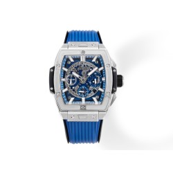 Spirit of Big Bang Chrono 42mm TI/RU Blue Skeleton Dial MSF A7750 Mod