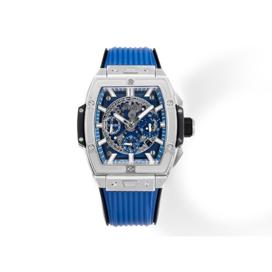 Spirit of Big Bang Chrono 42mm TI/RU Blue Skeleton Dial MSF A7750 Mod