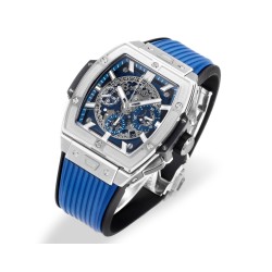 Spirit of Big Bang Chrono 42mm TI/RU Blue Skeleton Dial MSF A7750 Mod