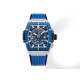 Spirit of Big Bang Chrono 42mm TI/RU Blue Skeleton Dial MSF A7750 Mod