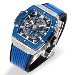 Spirit of Big Bang Chrono 42mm TI/RU Blue Skeleton Dial MSF A7750 Mod