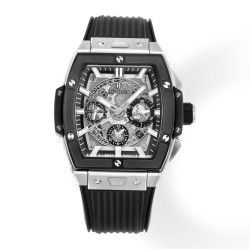 Spirit of Big Bang Chrono 42mm TI/RU Black Skeleton Dial MSF A7750 Mod