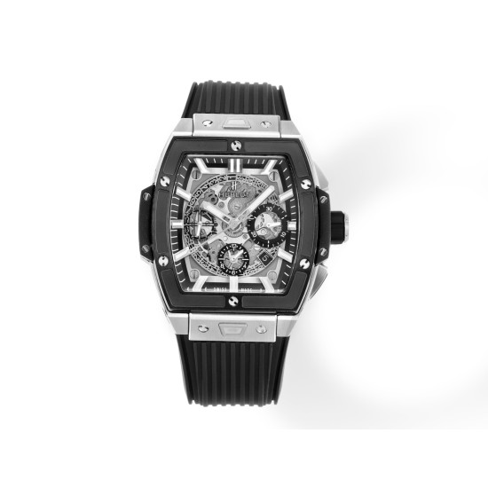 Spirit of Big Bang Chrono 42mm TI/RU Black Skeleton Dial MSF A7750 Mod