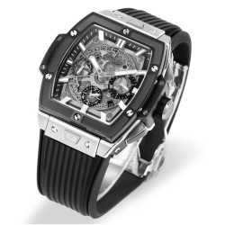 Spirit of Big Bang Chrono 42mm TI/RU Black Skeleton Dial MSF A7750 Mod