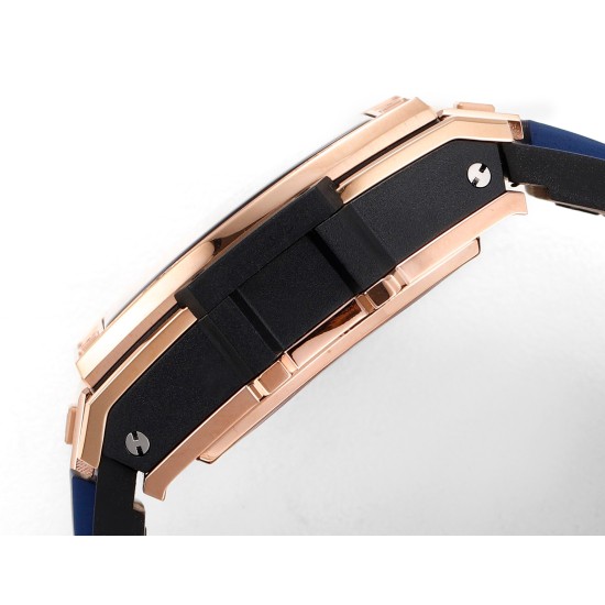 Spirit of Big Bang Chrono 42mm TI/RU Blue Skeleton Dial MSF A7750 Mod